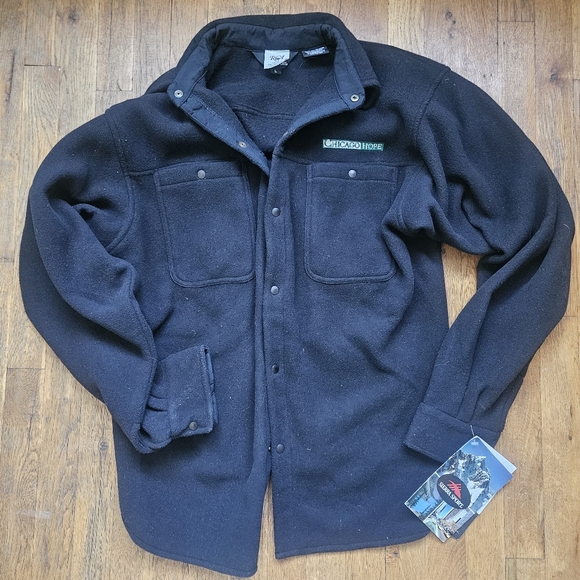 vintage button-up fleece crew jacket 1990s TV Chicago Hope Sierra Sport L - Picture 4 of 10